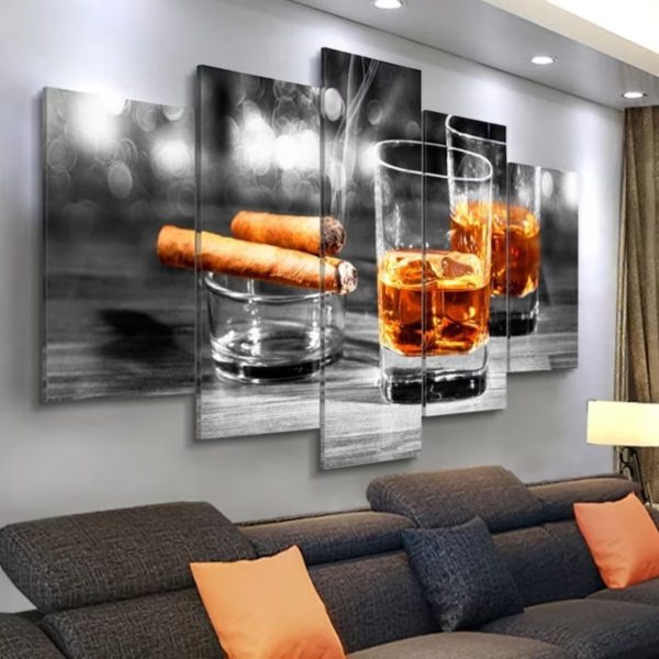 Alcohol Battle Frame Smoke and Alcohol Borderless Frame - ArtFrames