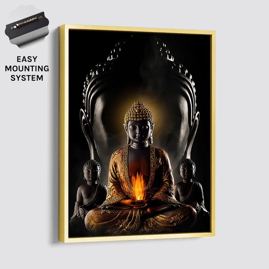 BUDDHA CHAKRA Gold Frame