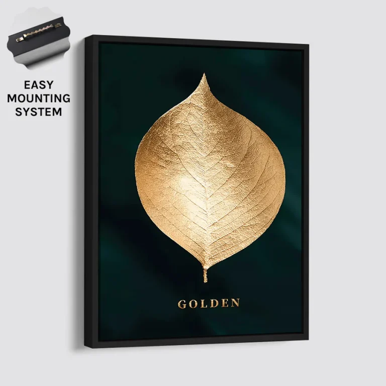 GOLD LEAVES Black Frame (Variant A)