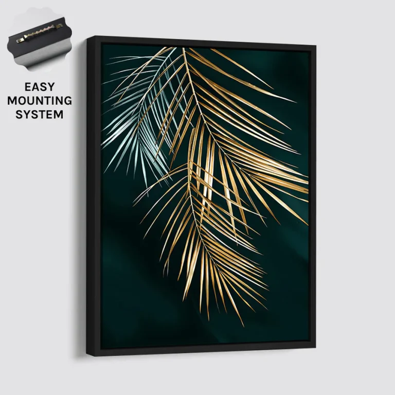 GOLD LEAVES Black Frame (Variant B)
