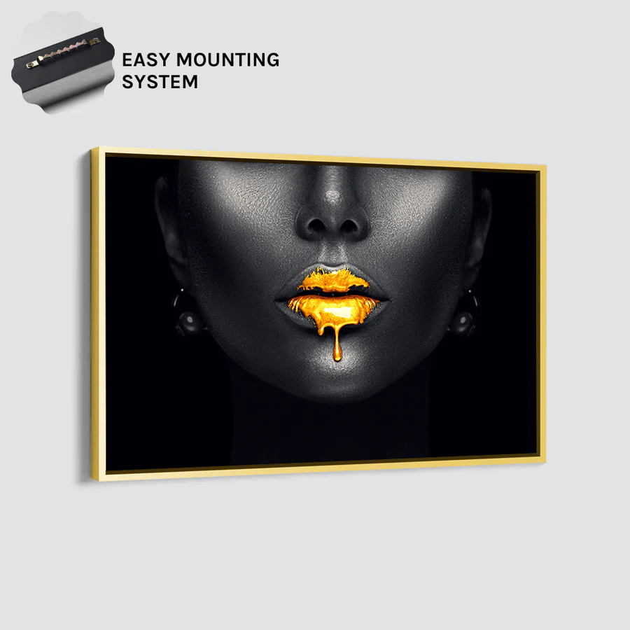 GOLD LIPS 2.0 Gold Frame