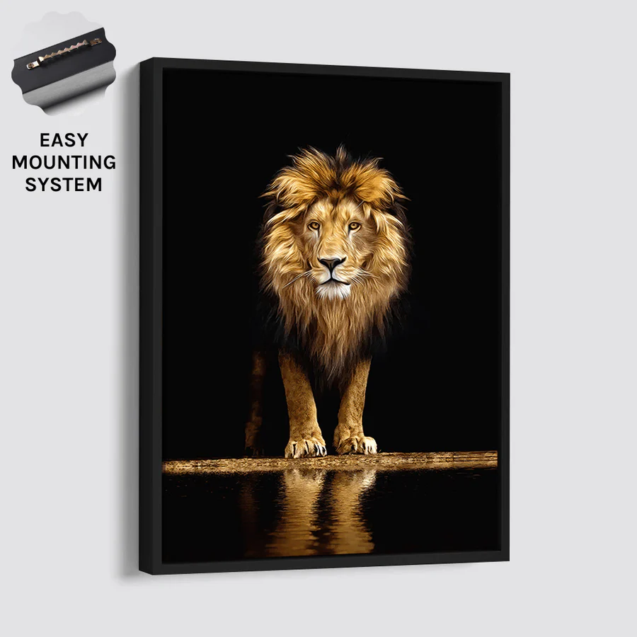 GOLDEN LION Black Frame