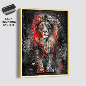 THE FOURTH LION Gold Frame