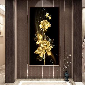 gold roses