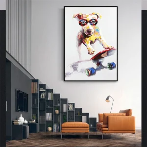 skating dog