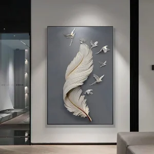 white dove feather
