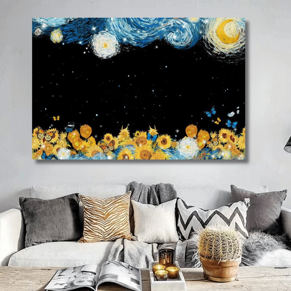 Starry Sunflower Night