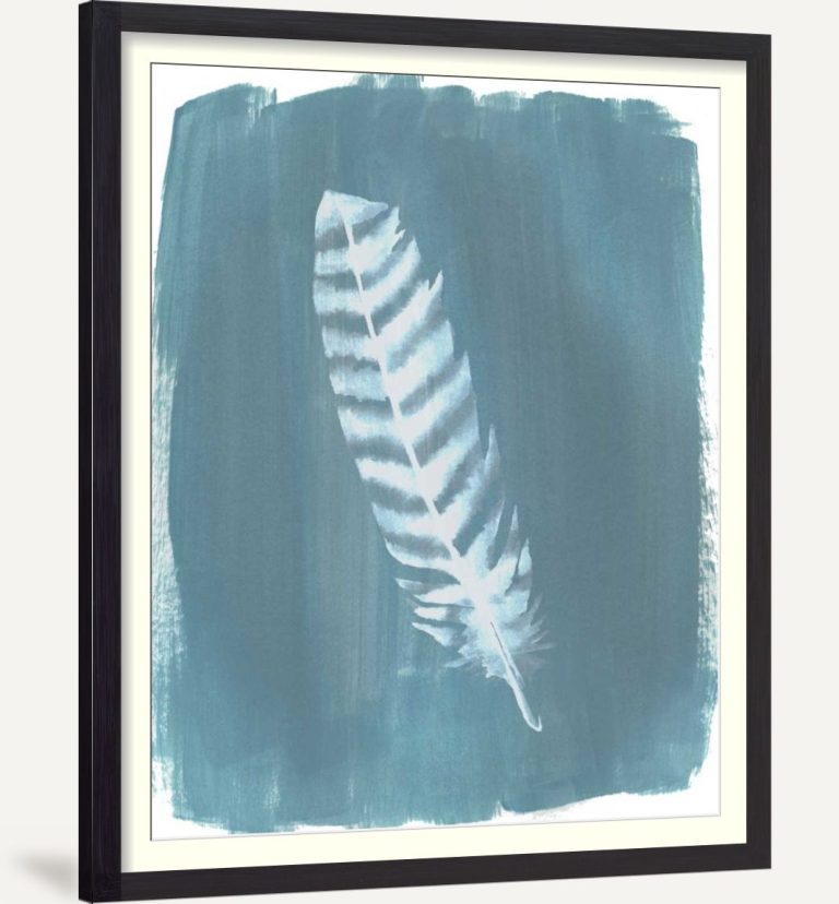 Feathers on Dusty Teal VIII