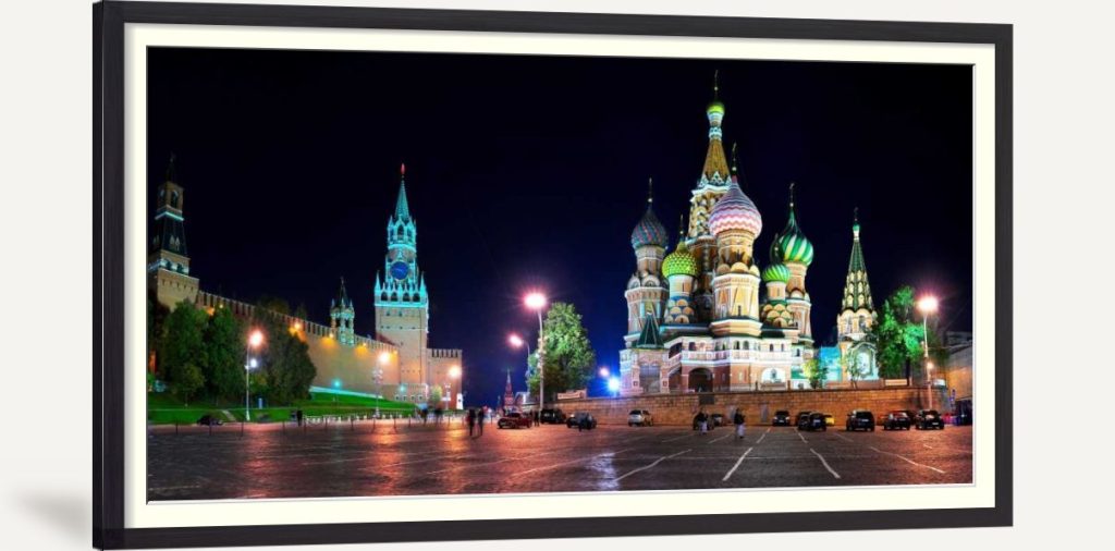 Red Square at night Moscow