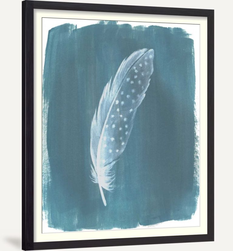 Feathers on Dusty Teal III