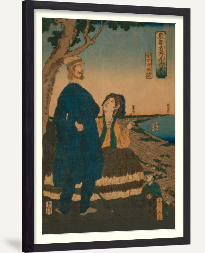 Enjoying the view from Atago hill (Atago yama chobo), 1861