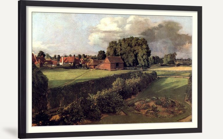 Golding Constables flower garden, East Bergholt 1815