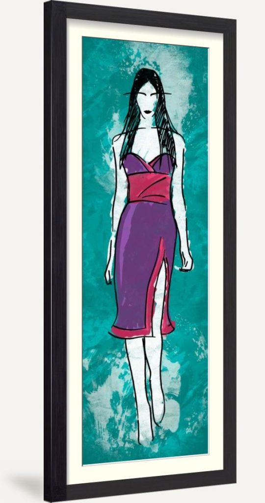 Runway Model on Teal