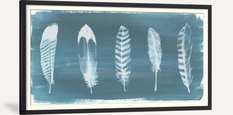 Feathers on Dusty Teal II