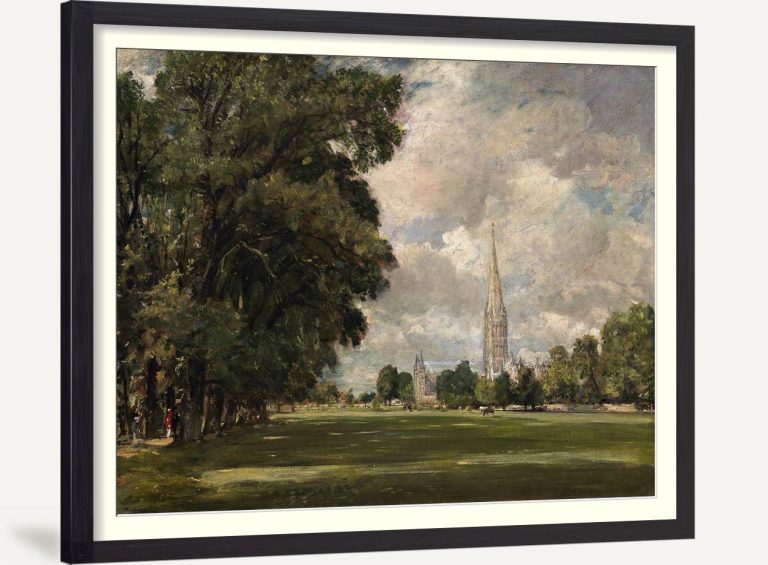 Salisbury Cathedral from Lower Marsh Close 1820