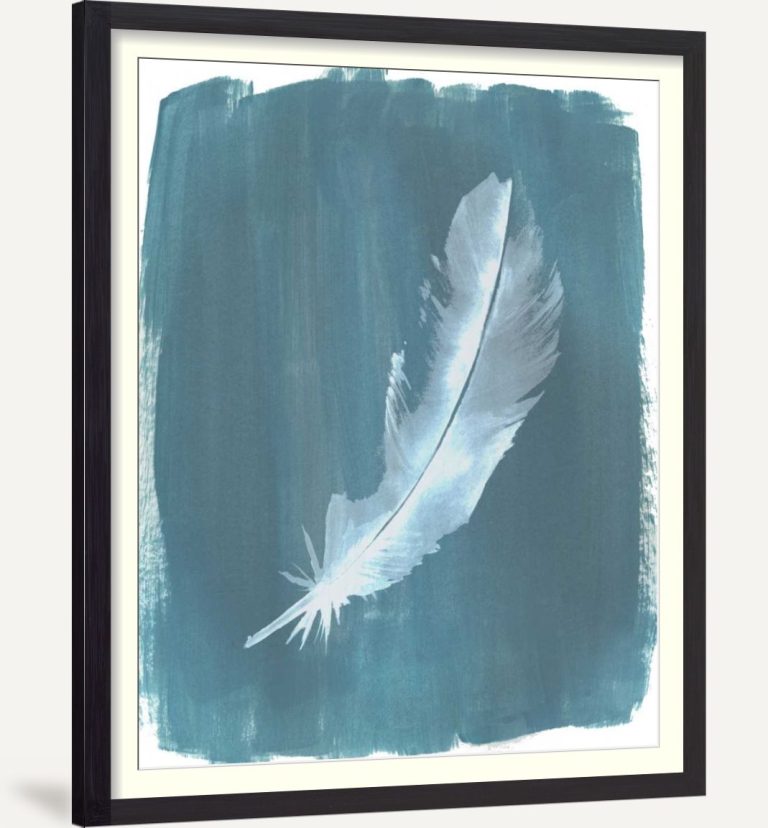 Feathers on Dusty Teal V