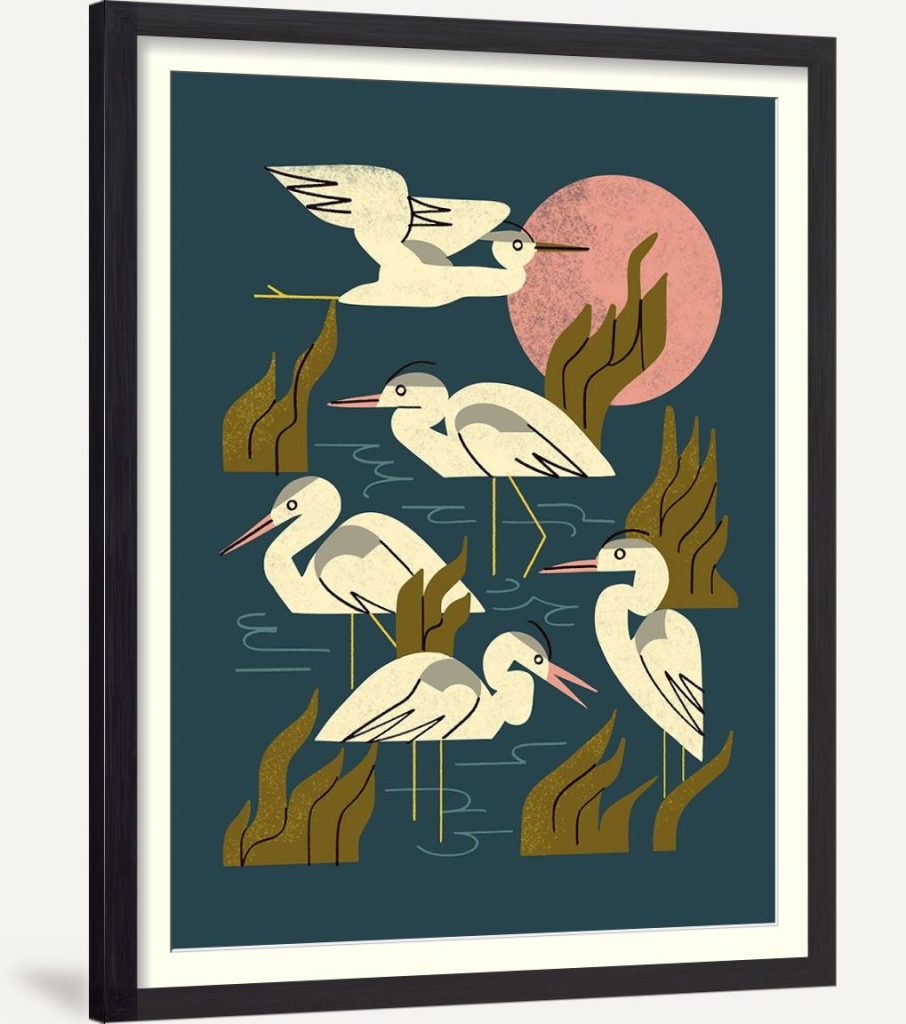 Five Heron Flock