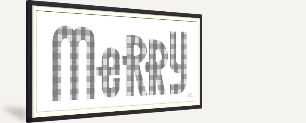 Retro Holiday Merry Gray