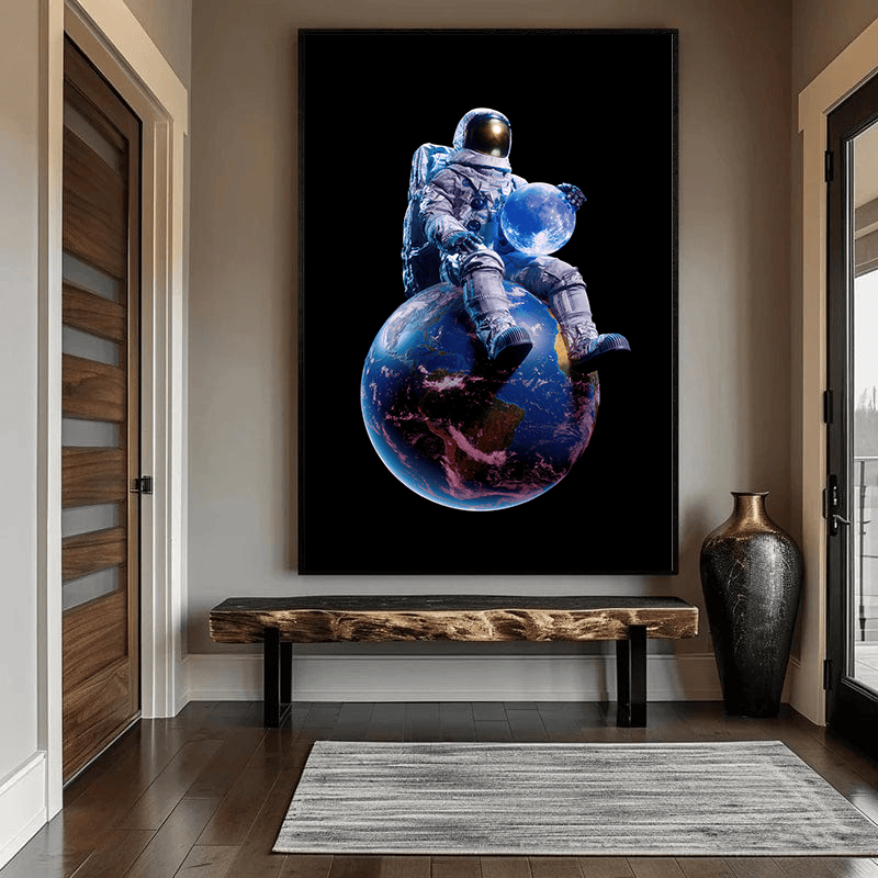 Astronaut Holding Blue Moon