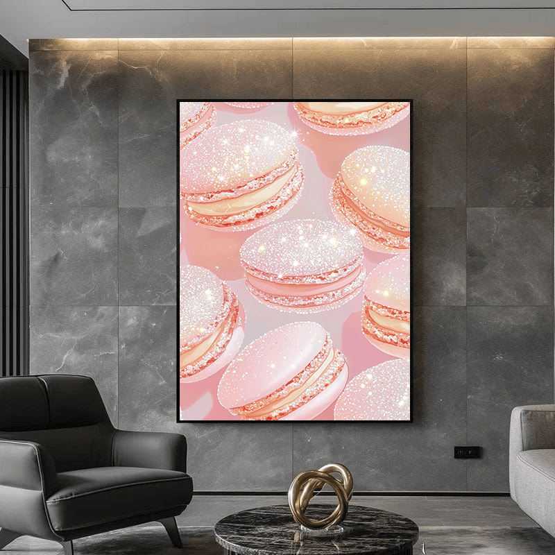 Sparkling Pink Macarons
